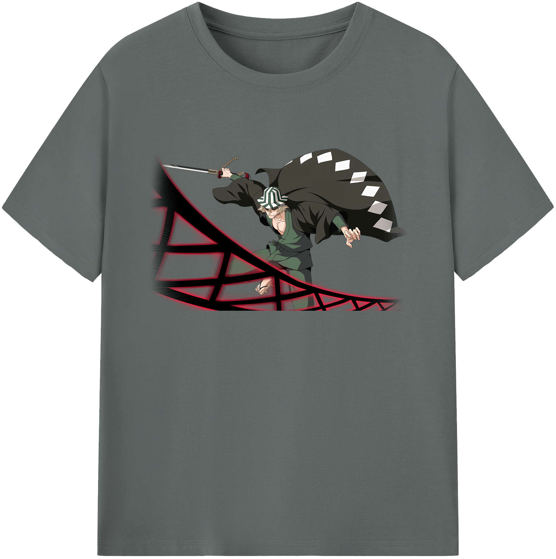 （画像用） "ブリーチ 浦原 喜助（うらはら きすけ） BLEACH Urahara Kisuke " 綿100％ メンズ半袖Tシャツ｜肌触りやわらか＆通気性